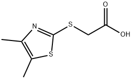 Acetic acid, [(4,5-dimethyl-2-thiazolyl)thio]- (8CI) Struktur