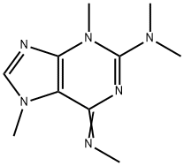 Purine, 2-(dimethylamino)-3,6-dihydro-3,7-dimethyl-6-(methylimino)- (8CI) Struktur