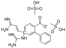 4-(beta-amidinoethenyl)phenyl-4-guanidinobenzoate dimethanesulfonate Struktur