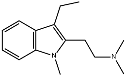 Indole, 2-[2-(dimethylamino)ethyl]-3-ethyl-1-methyl- (8CI) Struktur