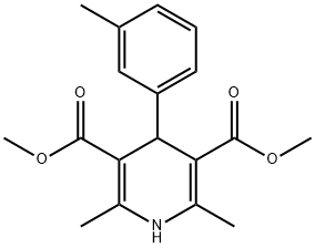 1,4-dihydro-2,6-dimethyl-4-(3-methylphenyl)-3,5-pyridinedicarboxylic acid dimethyl ester Struktur