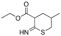 2H-Thiopyran-3-carboxylicacid,tetrahydro-2-imino-5-methyl-,ethylester(9CI) Struktur