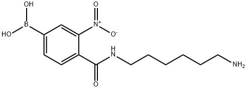 3-nitro-4-(6-aminohexylamido)phenylboronic acid Struktur