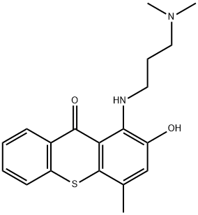 1-(3-dimethylaminopropylamino)-2-hydroxy-4-methyl-thioxanthen-9-one Struktur