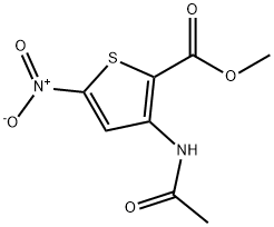 Methyl 3-(acetylamino)-5-nitrothiophene-2-carboxylate Struktur