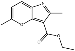 Pyrano[3,2-b]pyrrole-3-carboxylic acid, 2,5-dimethyl-, ethyl ester (9CI) Struktur