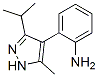 Benzenamine, 2-[5-methyl-3-(1-methylethyl)-1H-pyrazol-4-yl]- (9CI) Struktur