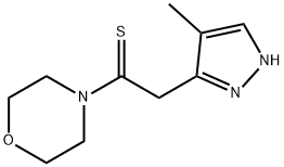 Morpholine, 4-[2-(4-methyl-1H-pyrazol-3-yl)-1-thioxoethyl]- (9CI) Struktur