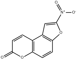 2-Nitro-7H-furo(3,2-f)(1)benzopyran-7-one Struktur