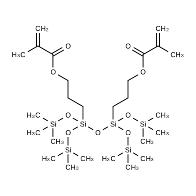 1,3-BIS(3-METHACRYLOXYPROPYL)TETRAKIS(TRIMETHYLSILOXY)DISILOXANE Struktur