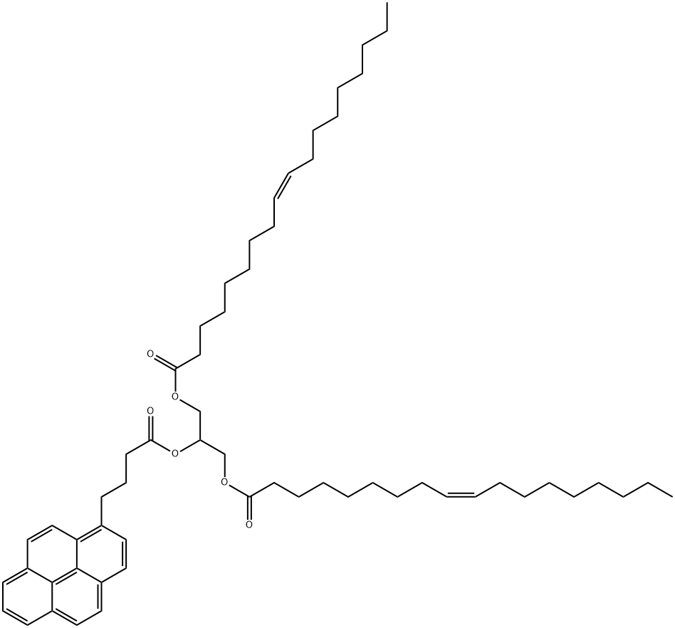 1,3-dioleoyl-2-(4-pyrenylbutanoyl)glycerol Struktur