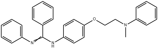 N-[p-[2-(Methylphenylamino)ethoxy]phenyl]-N'-phenylbenzamidine Struktur