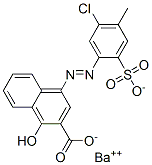 barium 4-[(5-chloro-4-methyl-2-sulphonatophenyl)azo]-1-hydroxy-2-naphthoate  Struktur