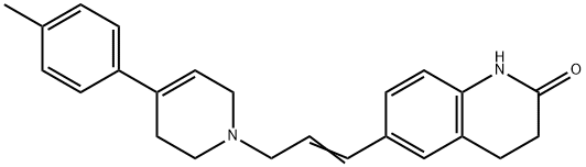 2(1H)-Quinolinone, 3,4-dihydro-6-(3-(3,6-dihydro-4-(4-methylphenyl)-1( 2H)-pyridinyl)-1-propenyl)- Struktur