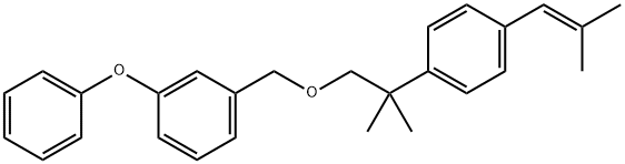 1-((2-(4-(2-Methyl-1-propenyl)phenyl)-2-methylpropoxy)methyl)-3-phenox ybenzene Struktur