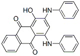 1-hydroxy-2,4-bis(phenylamino)anthraquinone Struktur