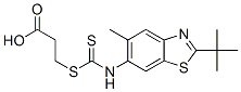 3-[(2-tert-Butyl-5-methylbenzothiazol-6-yl)amino(thiocarbonyl)thio]propanoic acid Struktur