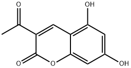 2H-1-Benzopyran-2-one, 3-acetyl-5,7-dihydroxy- (9CI) Struktur