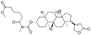 methyl 5-[[(3S,5R,8R,9S,10S,13R,17S)-14-hydroxy-10,13-dimethyl-17-(5-o xo-2H-furan-3-yl)-1,2,3,4,5,6,7,8,9,11,12,15,16,17-tetradecahydrocyclo penta[a]phenanthren-3-yl]oxycarbonylmethylcarbamoyl]pentanoate Struktur