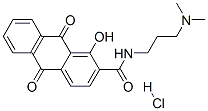 2-Anthracenecarboxamide, N-(3-(dimethylamino)propyl)-9,10-dihydro-1-hy droxy-9,10-dioxo-, monohydrochloride Struktur