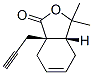 1(3H)-Isobenzofuranone,3a,4,7,7a-tetrahydro-3,3-dimethyl-7a-(2-propynyl)-,(3aR,7aR)-(9CI) Struktur