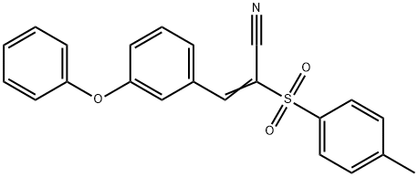 (E)-2-[(4-methylphenyl)sulfonyl]-3-(3-phenoxyphenyl)-2-propenenitrile Struktur