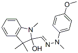 1H-Indole-2-carboxaldehyde,2,3-dihydro-2-hydroxy-1,3,3-trimethyl-,(4-methoxyphenyl)methylhydrazone Struktur