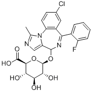 4-Hydroxymidazolam b-D-Glucuronide Struktur