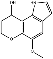 1,7,8,9-Tetrahydro-5-methoxypyrano(2,3-g)indol-9-ol Struktur