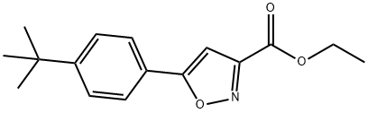 5-[4-(1,1-DIMETHYLETHYL)PHENYL]-3-ISOXAZOLECARBOXYLIC ACID ETHYL ESTER Struktur