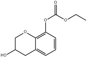 Carbonic acid ethyl 3-hydroxychroman-8-yl ester Struktur