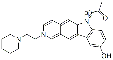 9-hydroxy-5,11-dimethyl-2-[2-(piperidyl)ethyl]-6H-pyrido[4,3-b]carbazolium acetate Struktur