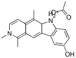 9-hydroxy-1,2,5-trimethyl-6H-pyrido[4,3-b]carbazolium acetate Struktur