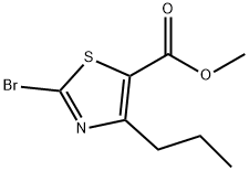 5-Thiazolecarboxylicacid,2-bromo-4-propyl-,methylester(9CI) Struktur