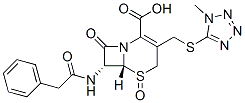 [6R-(6alpha,7beta)]-3-[[(1-methyl-1H-tetrazol-5-yl)thio]methyl]-8-oxo-7-(phenylacetamido)-5-thia-1-azabicyclo[4.2.0]oct-2-ene-2-carboxylic acid 5-oxide Struktur