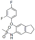 N-(6-(2,4-difluorophenoxy)indan-5-yl)methanesulfonamide Struktur