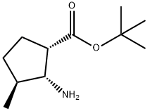 Cyclopentanecarboxylic acid, 2-amino-3-methyl-, 1,1-dimethylethyl ester, (1S,2R,3S)- (9CI) Struktur