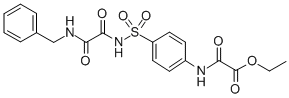 Acetic acid, oxo((4-(((oxo((phenylmethyl)amino)acetyl)amino)sulfonyl)p henyl)amino)-, ethyl ester Struktur