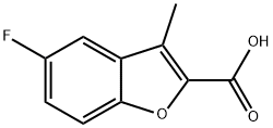 5-FLUORO-3-METHYL-1-BENZOFURAN-2-CARBOXYLIC ACID Struktur