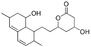 4-hydroxy-6-[2-(8-hydroxy-2,6-dimethyl-1,2,6,7,8,8a-hexahydronaphthalen-1-yl)ethyl]oxan-2-one Struktur