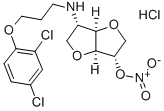 5-(3-(2,4-Dichlorphenoxy)-propylamino)-5-desoxy-1,4:3,6-dianhydro-L-id it-2-nitrat HCl [German] Struktur