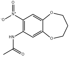 7-Acetamido-8-nitro-3,4-Dihydro-2H-1,5-benzodioxepine Struktur