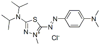 5-(diisopropylamino)-2-[[4-(dimethylamino)phenyl]azo]-3-methyl-1,3,4-thiadiazolium chloride Struktur