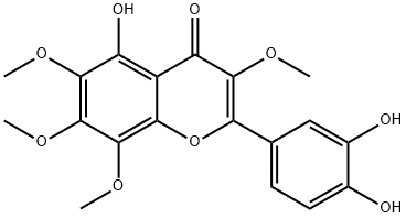 5,3',4'-trihydroxy-3,6,7,8-tetramethoxyflavone Struktur