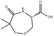 (R)-4,5,6,7-Tetrahydro-7,7-dimethyl-6-oxo-3H-1,2,5-dithiazepine-4-carboxylic acid Struktur