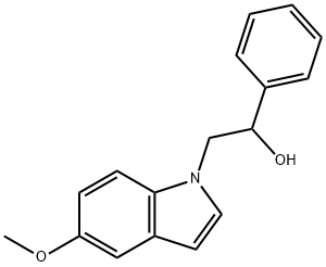 2-(5-methoxyindol-1-yl)-1-phenylethanol Struktur