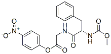 N-methoxycarbonylphenylalanylglycine 4-nitrophenyl ester Struktur