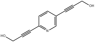 3,3'-(2,5-pyridinediyl)bis-2-propyn-1-ol Struktur