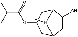 Propanoic acid, 2-methyl-, 6-hydroxy-8-methyl-8-azabicyclo[3.2.1]oct-3-yl ester (9CI) Struktur