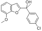 2-BENZOFURANMETHANOL, alpha-(4-CHLOROPHENYL)-7-METHOXY-alpha-METHYL- Struktur